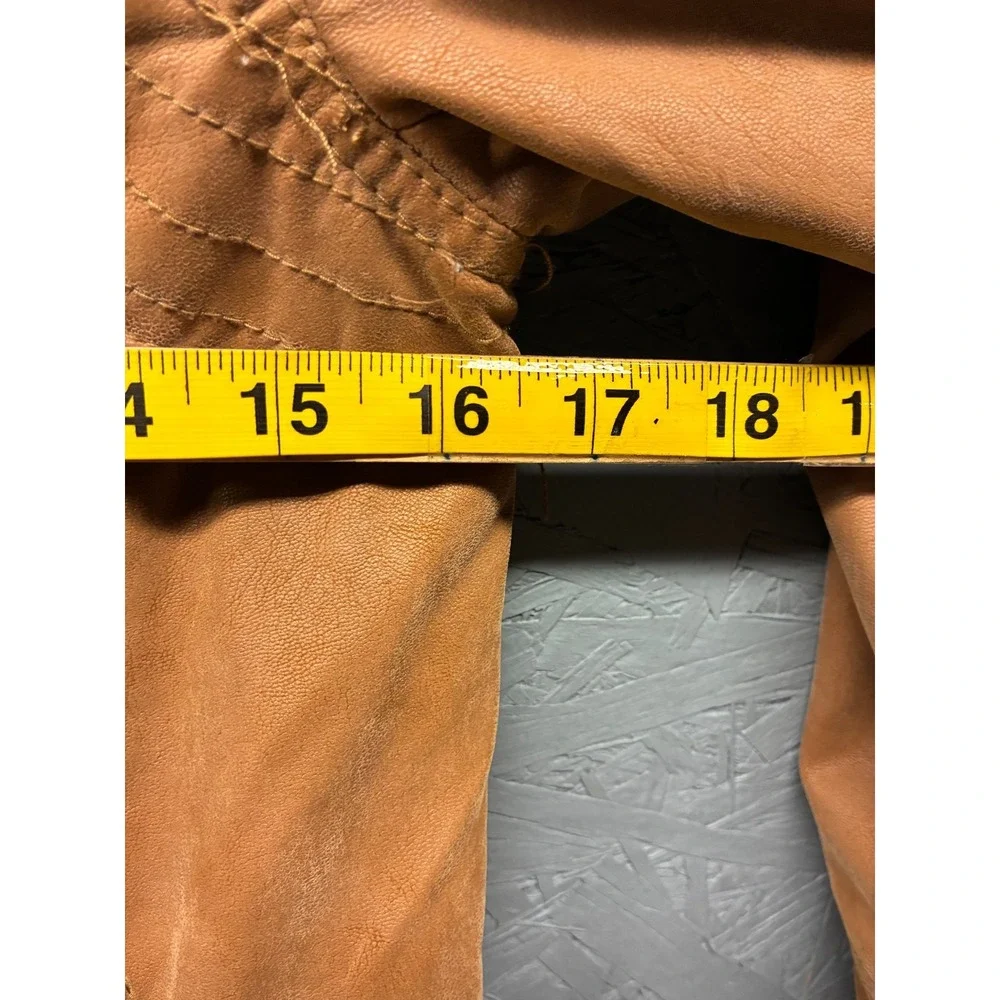 Free People Moto Jacket Faux Leather Women's Size XS‎ Brown Camel NWT - Picture 6 of 10